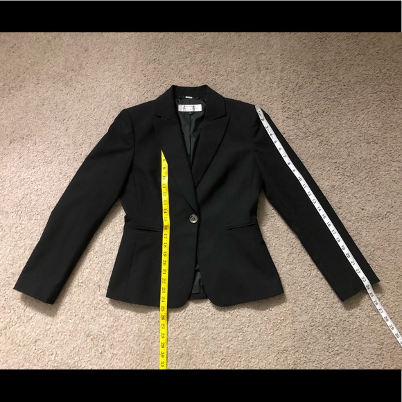 TAHARI Arthur S. Levine Classics Blazer Size 4 Work Office Career Casual Black - Picture 5 of 12